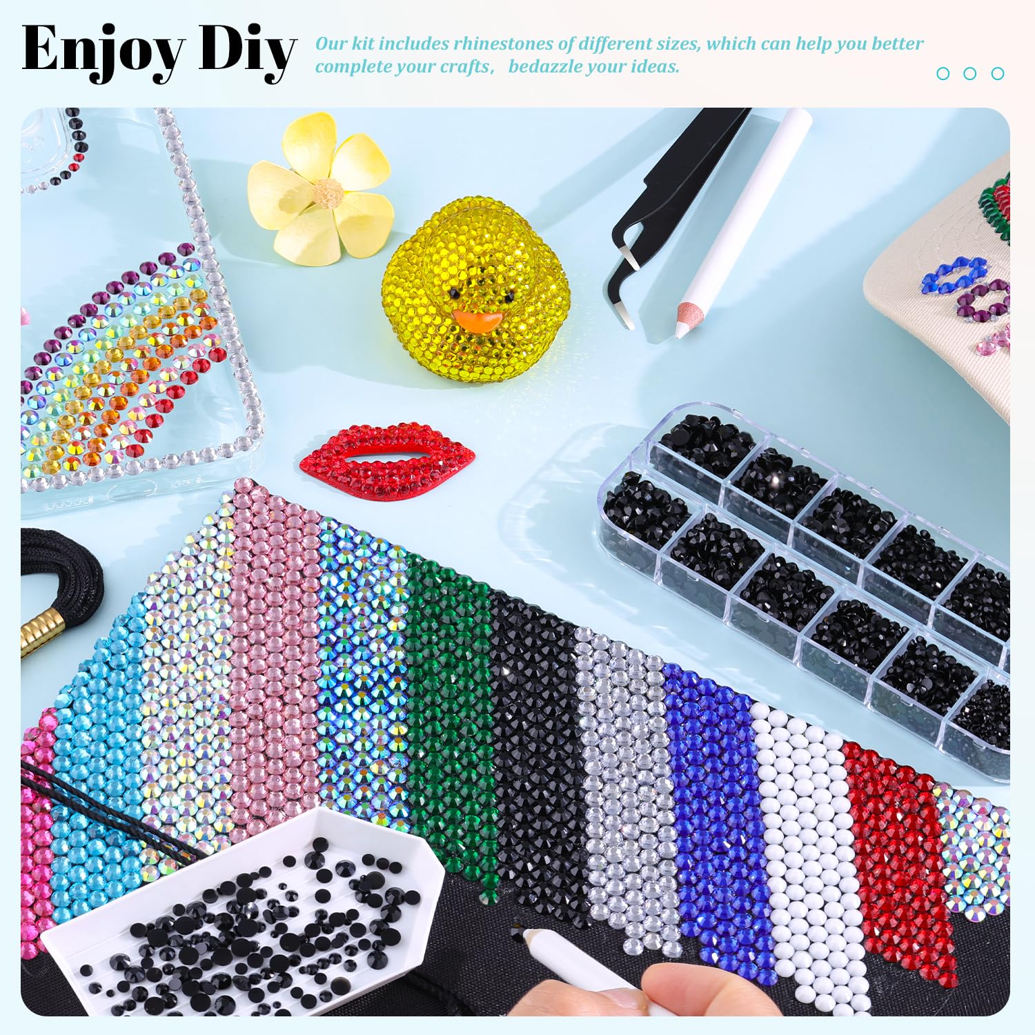 TINKRSTUFF black diamonds for nail art and fabric embellishment