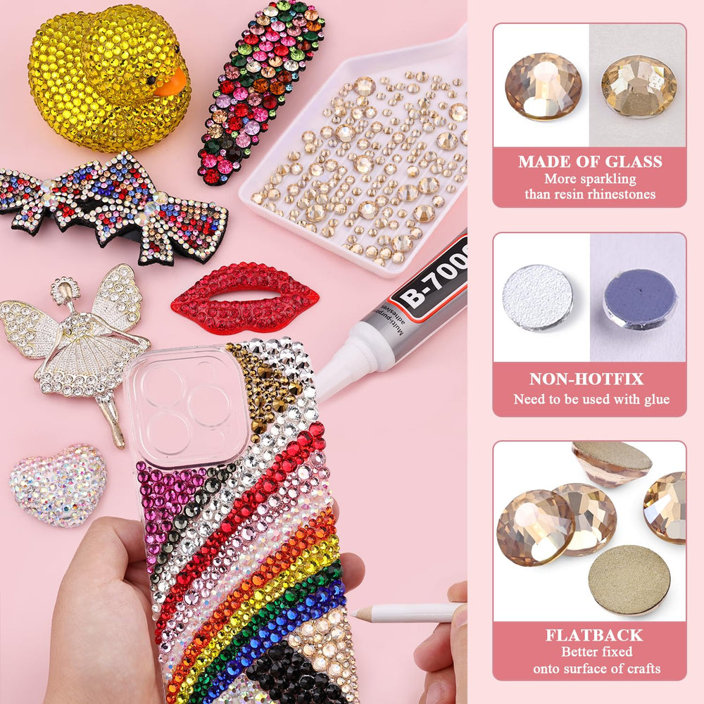 TINKRSTUFF flatback gems offer precise facets for nail art and craft detailing.