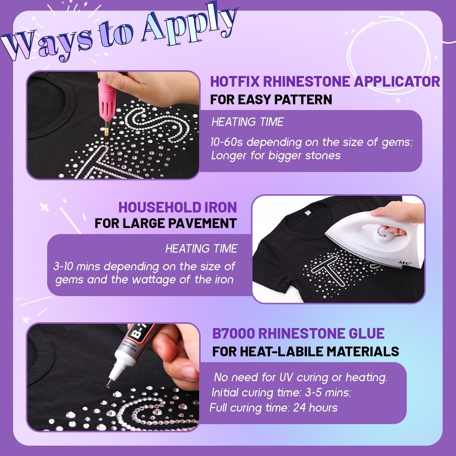 TINKRSTUFF nail art with hotfix rhinestones for DIY glam