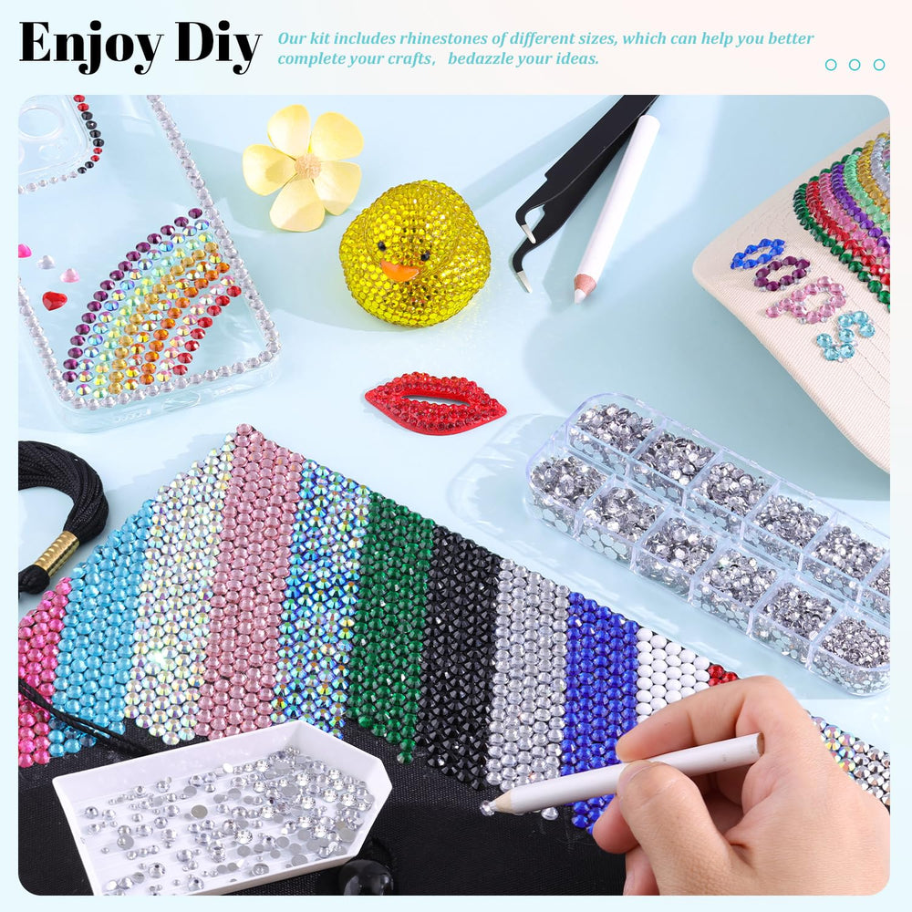 TINKRSTUFF nail art rhinestones applied for shimmering nails