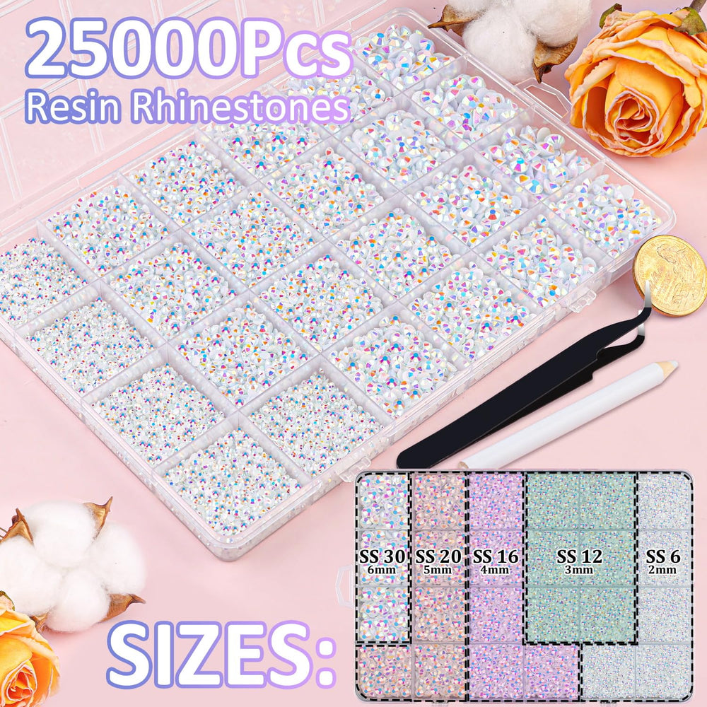 TINKRSTUFF resin jelly rhinestones 3mm-6-grid ideal for detailed bedazzling on textiles