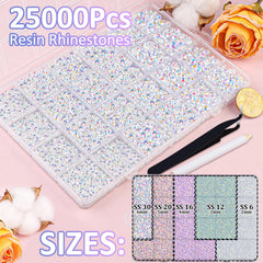 TINKRSTUFF resin jelly rhinestones 3mm-6-grid ideal for detailed bedazzling on textiles