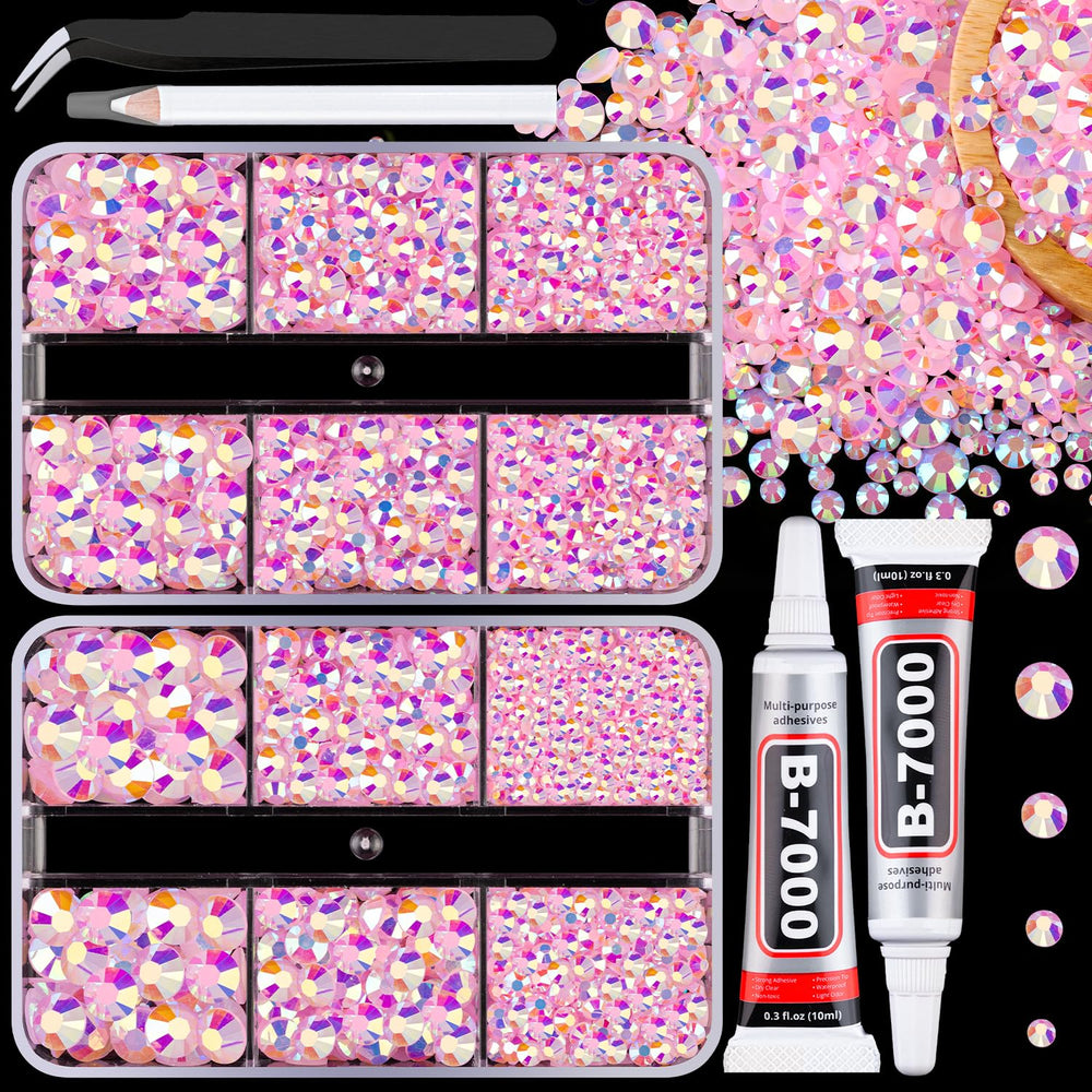 TINKRSTUFF resin jelly rhinestones in two flatback boxes for versatile crafts.
