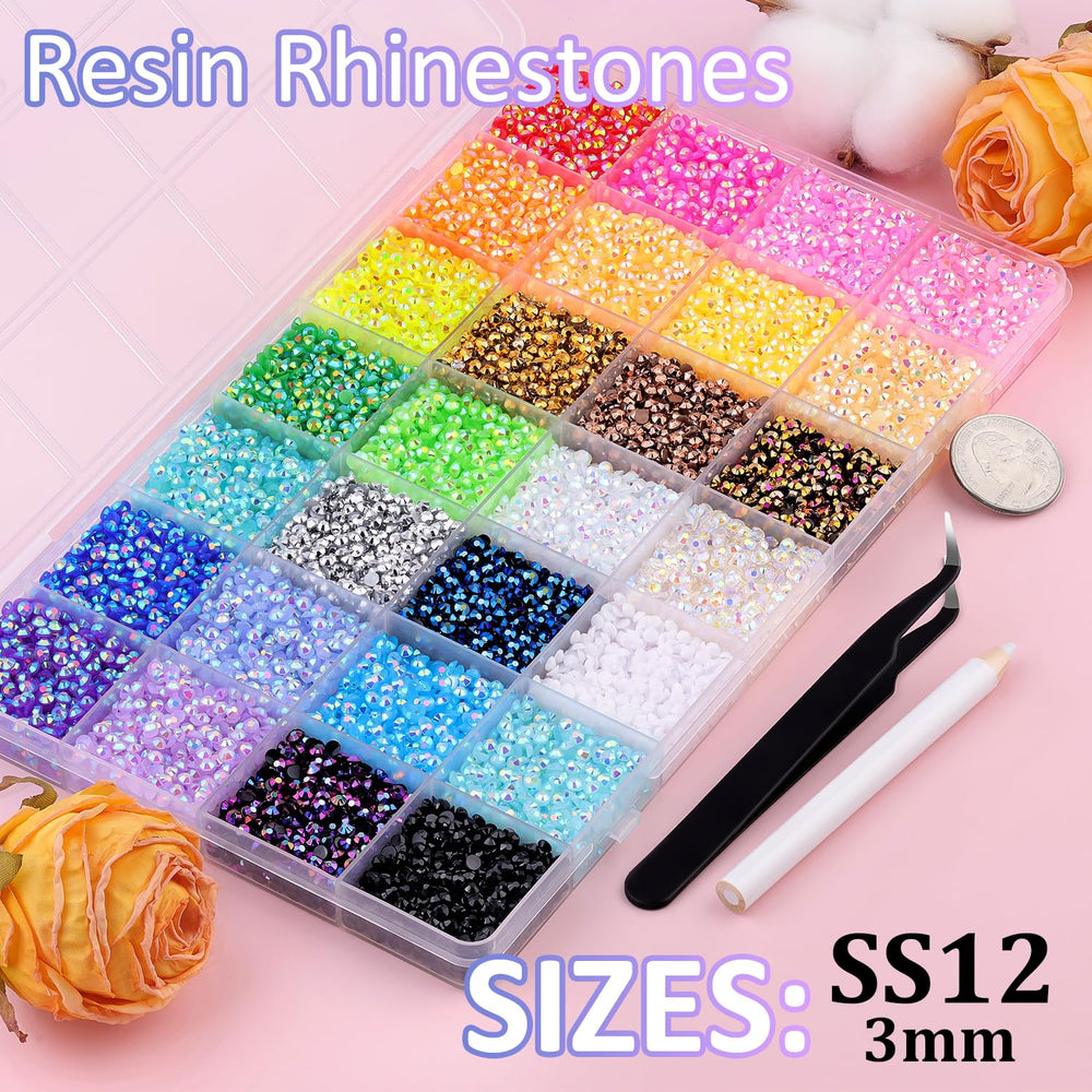 TINKRSTUFF 3mm crystals shimmering in multiple colors for large area designs