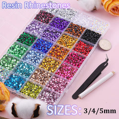 TINKRSTUFF resin rhinestones 4mm iridescent accents for jewelry