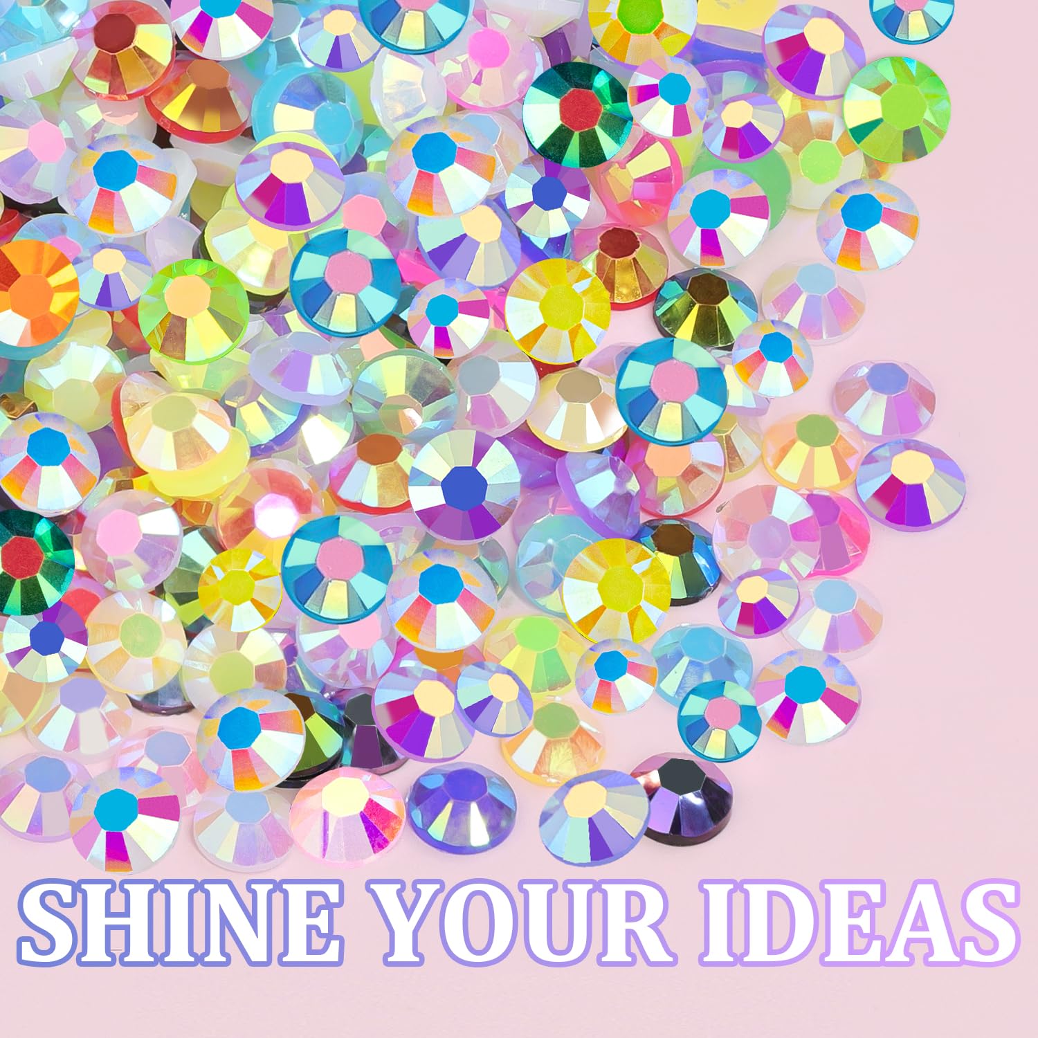 Lightweight resin rhinestones adding sparkle to crafts and decor by TINKRSTUFF.