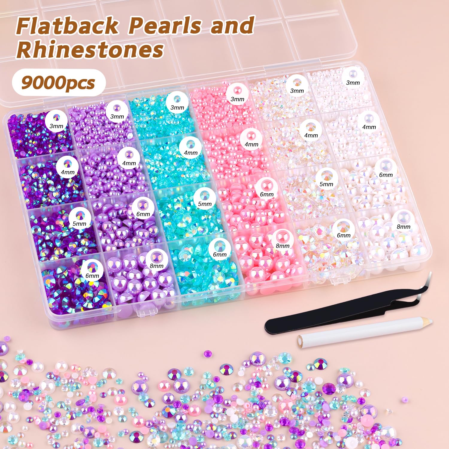 TINKRSTUFF rhinestones with AB finish add sparkle to crafts.