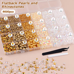 TINKRSTUFF round rhinestones with AB coating in mixed sizes for sparkling accents