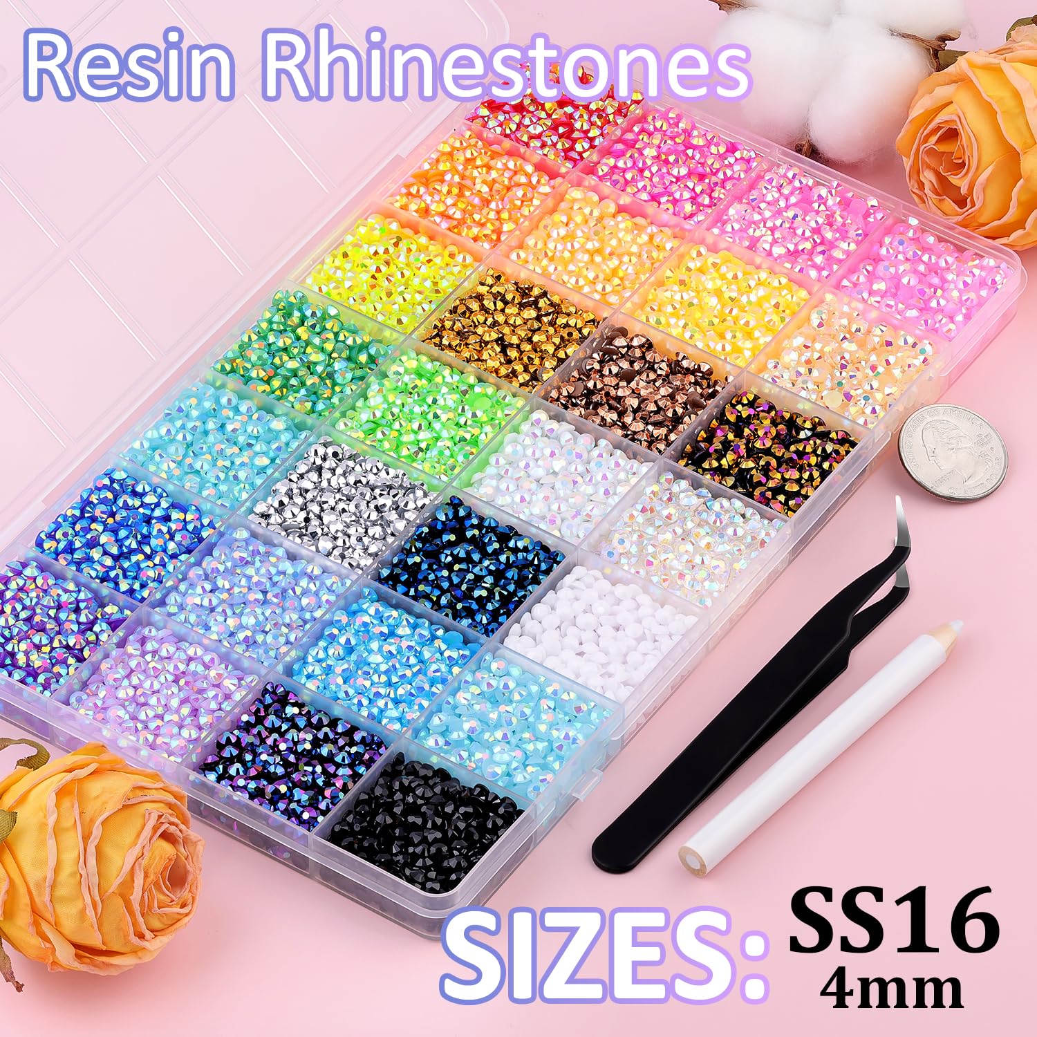 TINKRSTUFF tweezers and pickup pen for precise gem placement