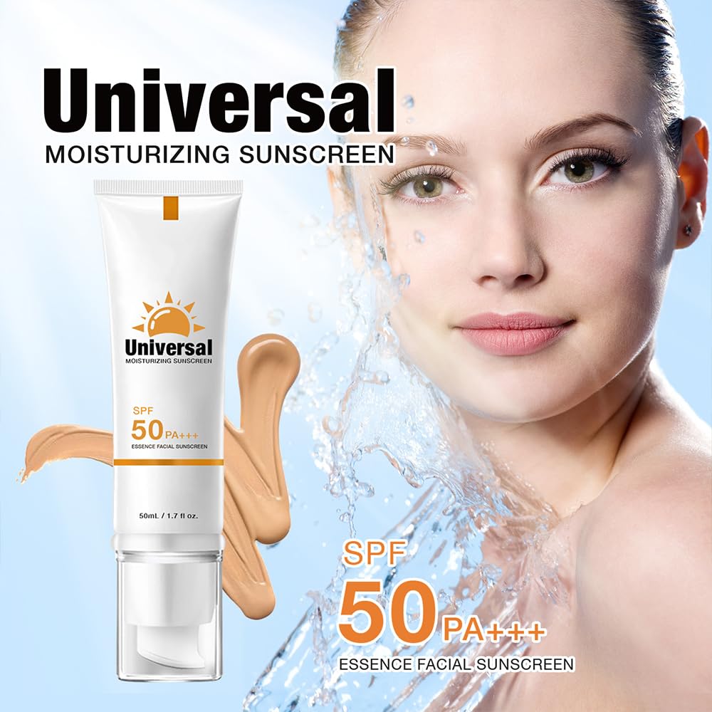 Tinted sunscreen spread-on-cheek shows even coverage with a radiant finish.