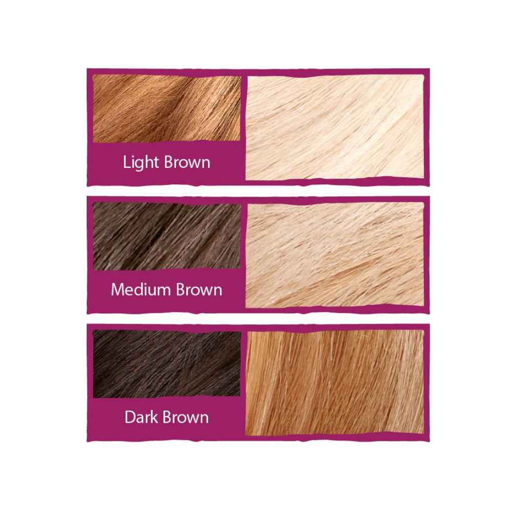 Tints of Nature 3-in-1 Lightener kit application steps showcase easy, even lightening.