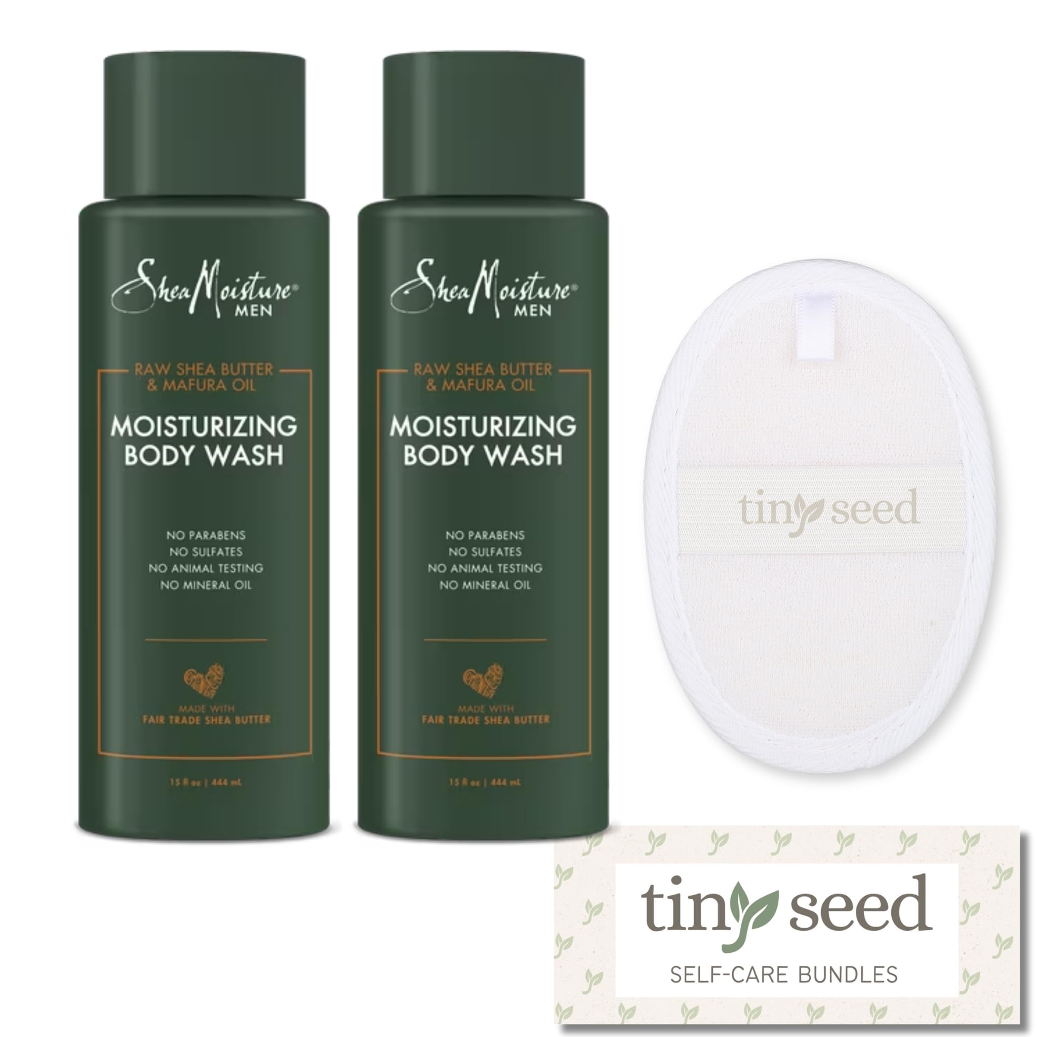 TINY SEED two-pack bottles with creamy, hydrating body wash.
