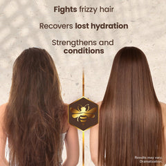 Label close-up of organic coconut oil and Royal Jelly in Tio Nacho shampoo