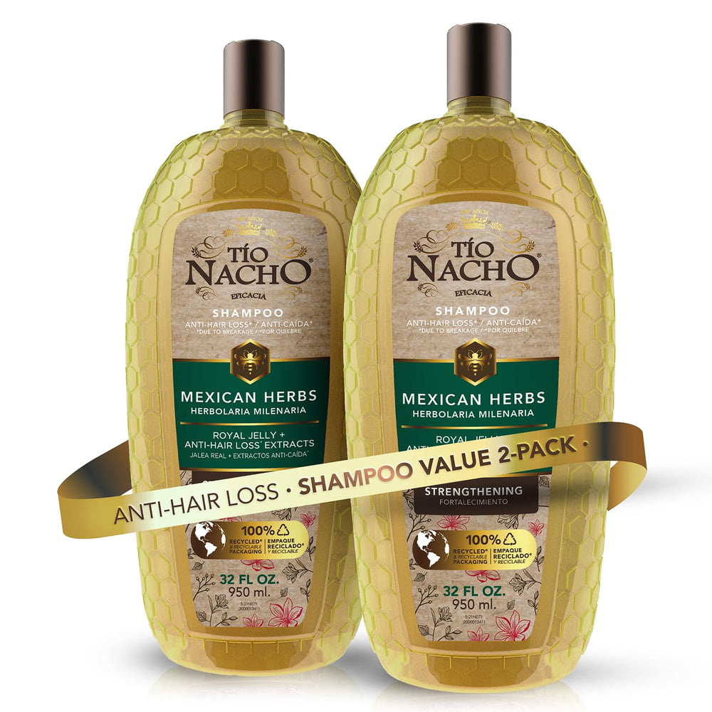 Tio Nacho Mexican Herbs Shampoo bottle for fortifying daily routine.