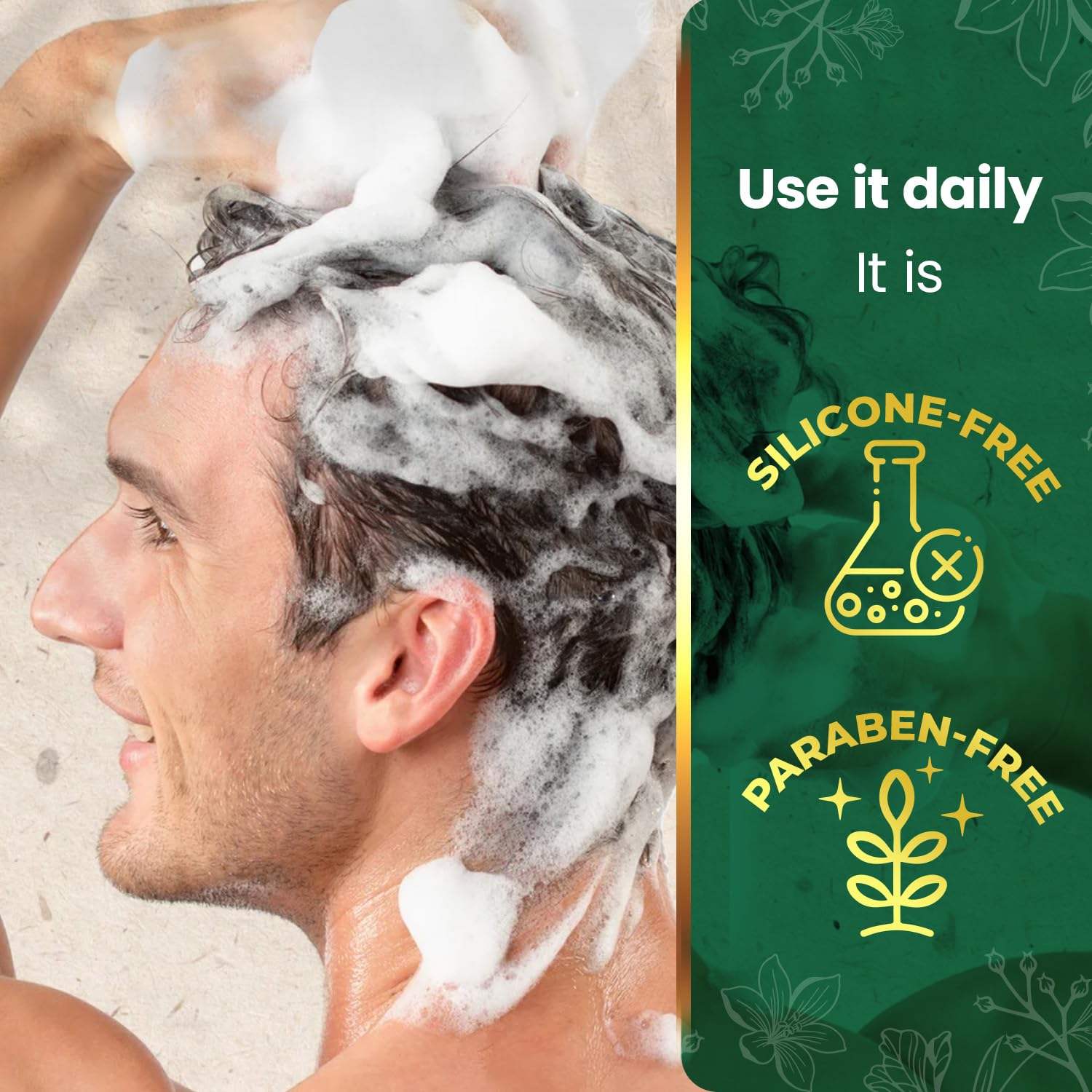 Hair after-use shows smooth, manageable strands with reduced breakage