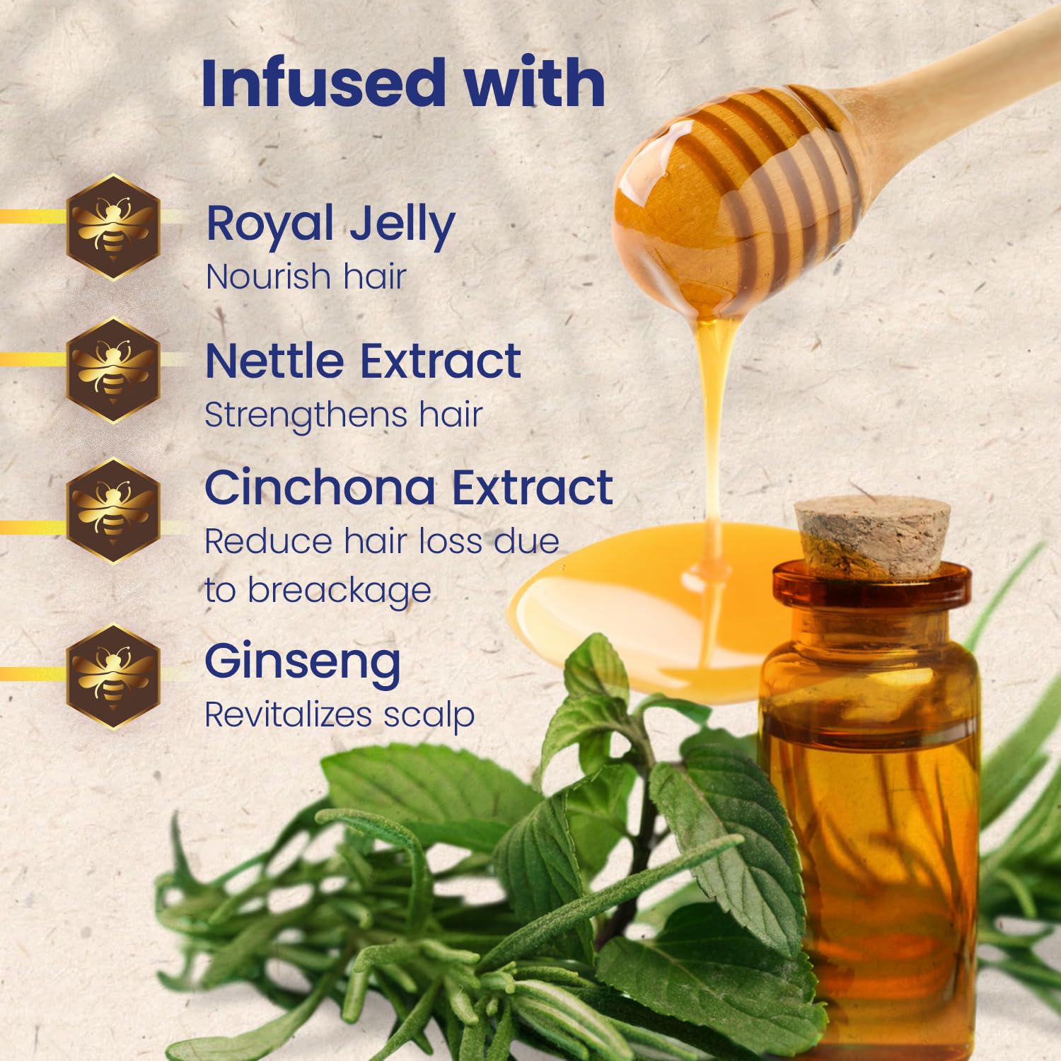 Tio Nacho nettle and aloe vera herbs enriching scalp nourishment.