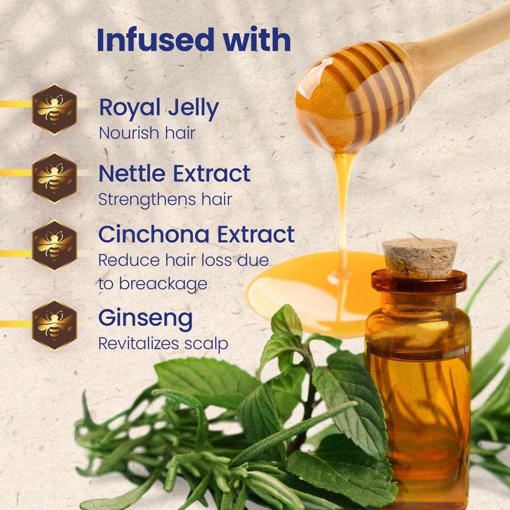 Tio Nacho nettle and aloe vera herbs enriching scalp nourishment.