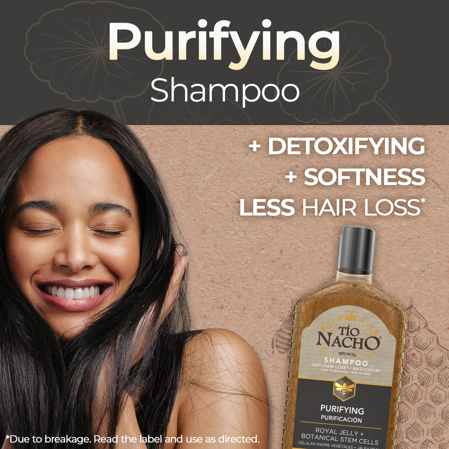 Tio Nacho Purifying Shampoo foamy lather showing gentle cleansing action