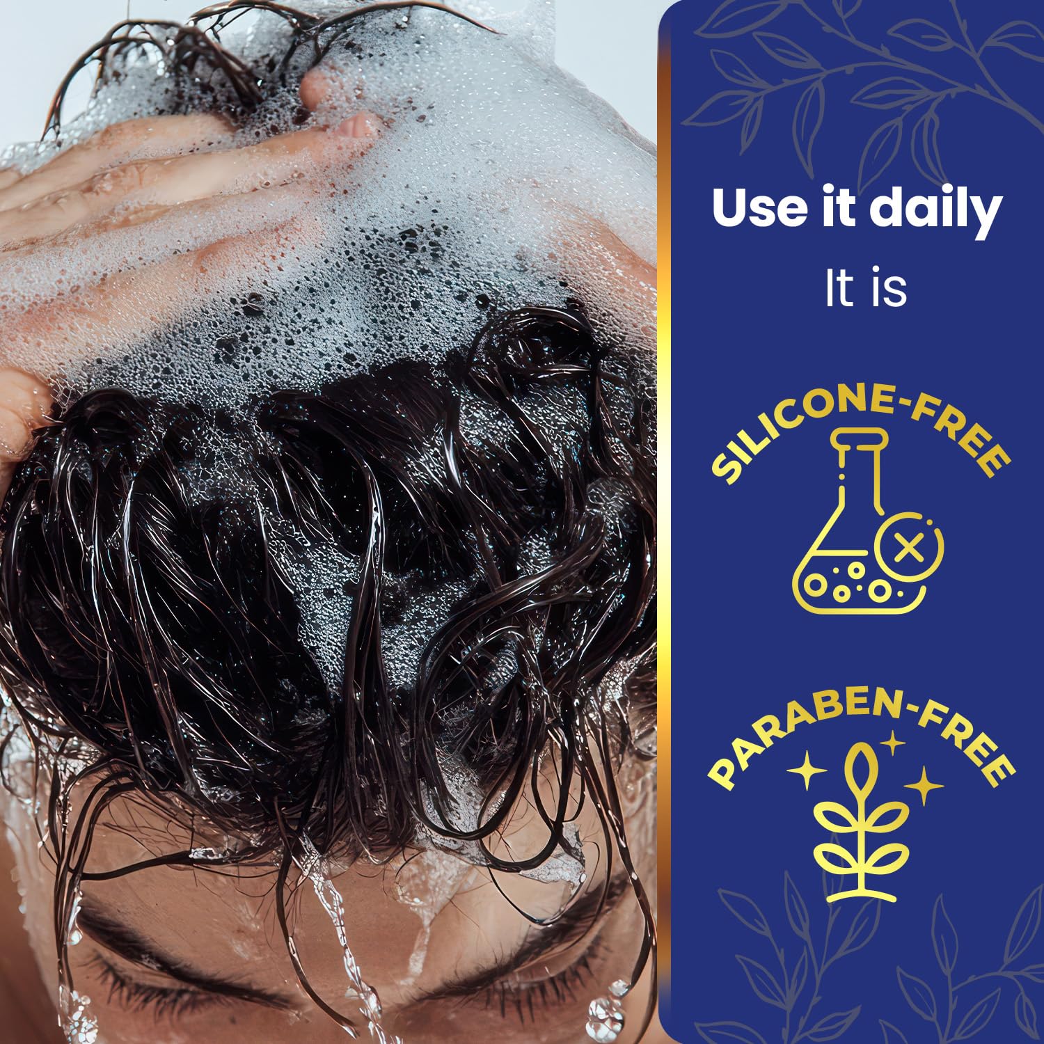 Tio Nacho shampoo foaming lather demonstrates easy daily use.
