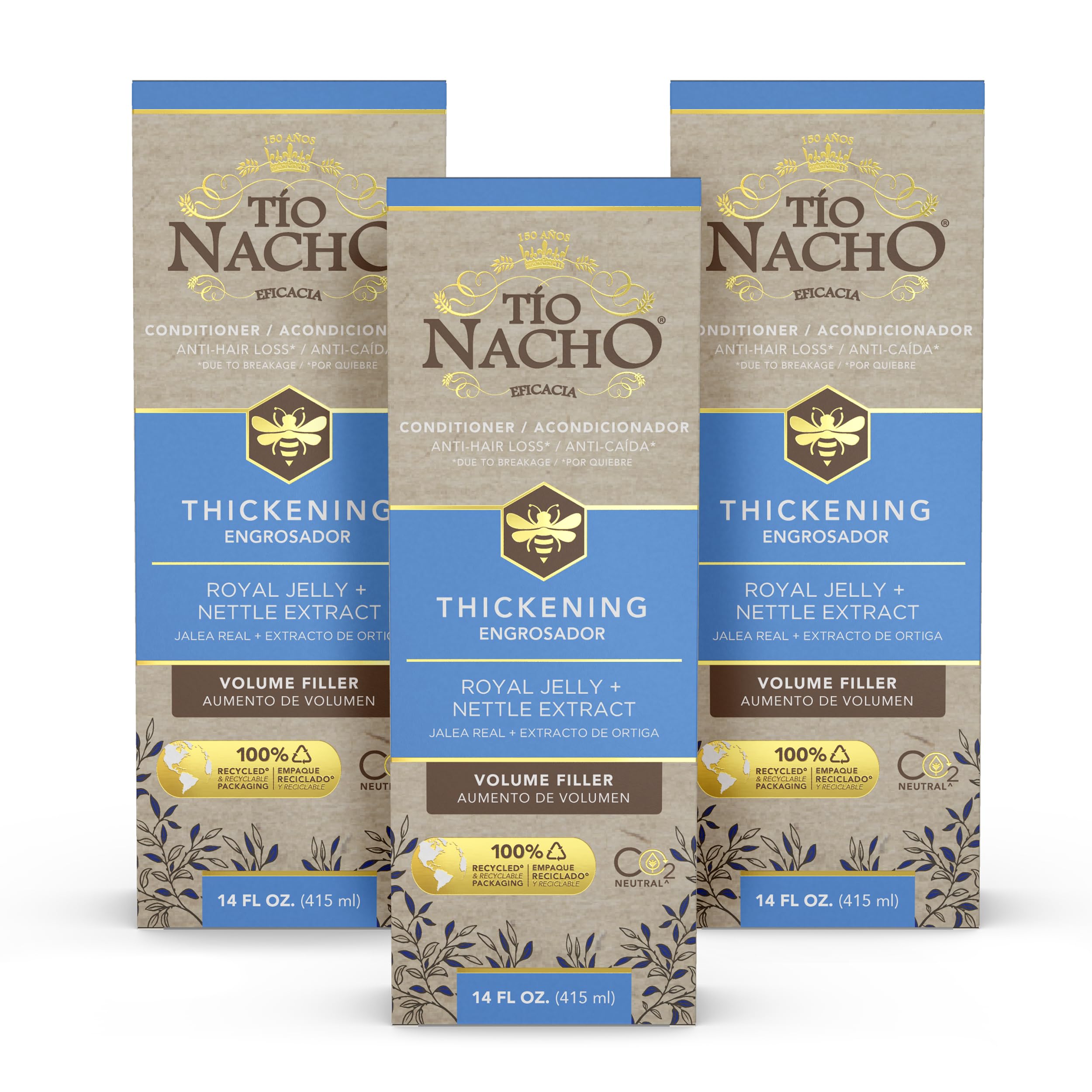 Tio Nacho Thickening Conditioner bottle highlighting Royal Jelly for fuller hair
