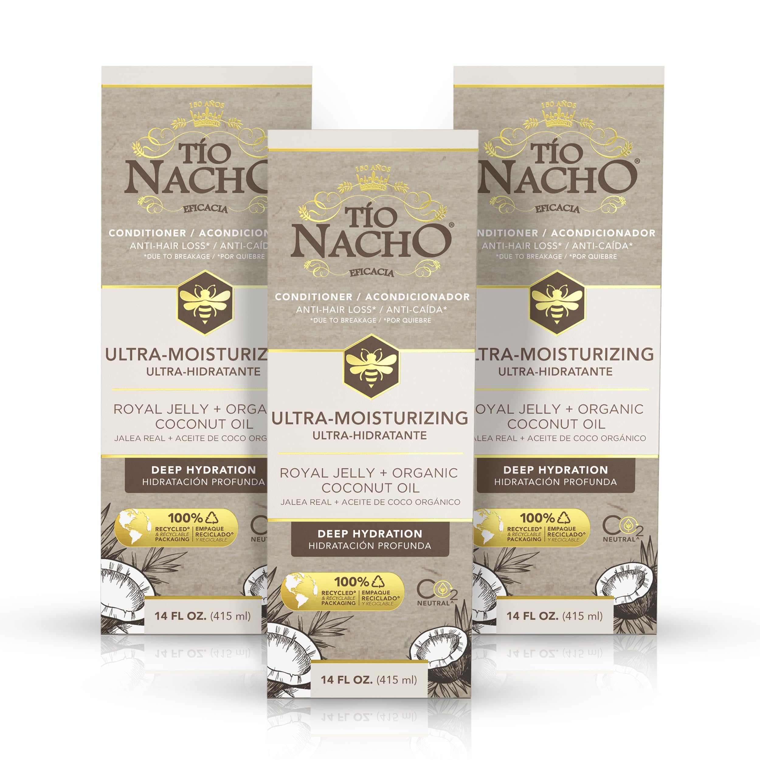 Tio Nacho conditioner bottle delivering deep hydration for dry hair