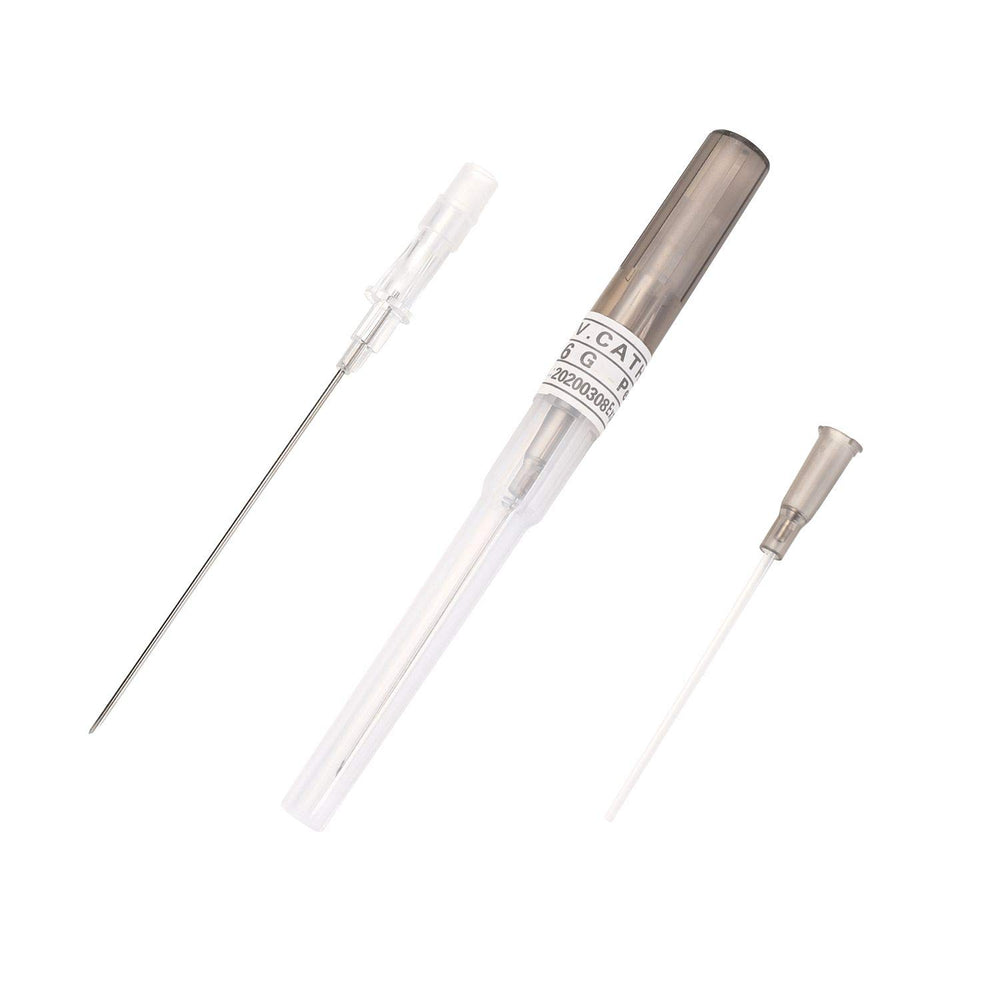 Tip protection sleeve aids safe handling of 16G catheter needles.