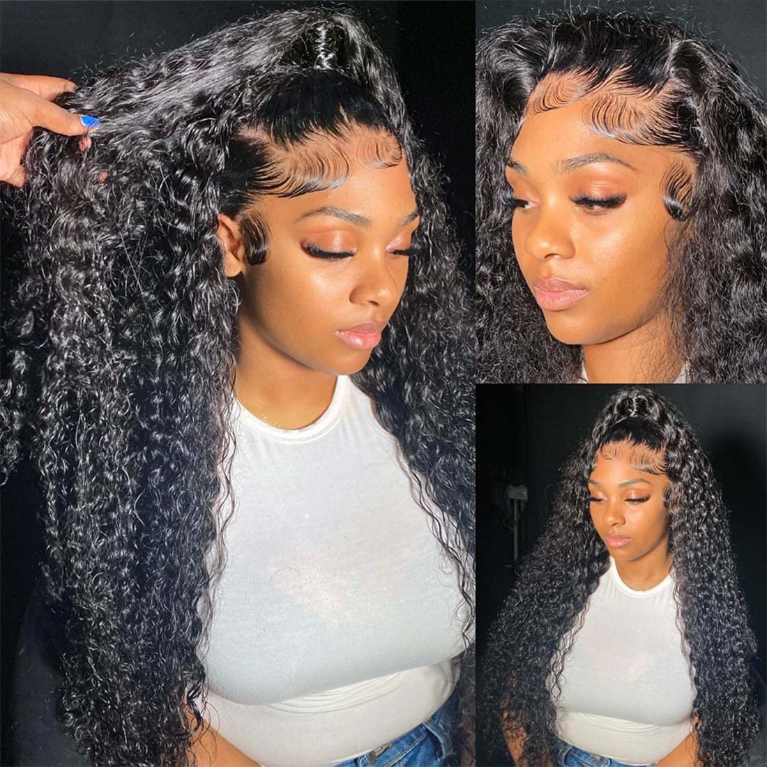 Tipiuli Pre-plucked baby hair deep wave wig creates a natural hairline
