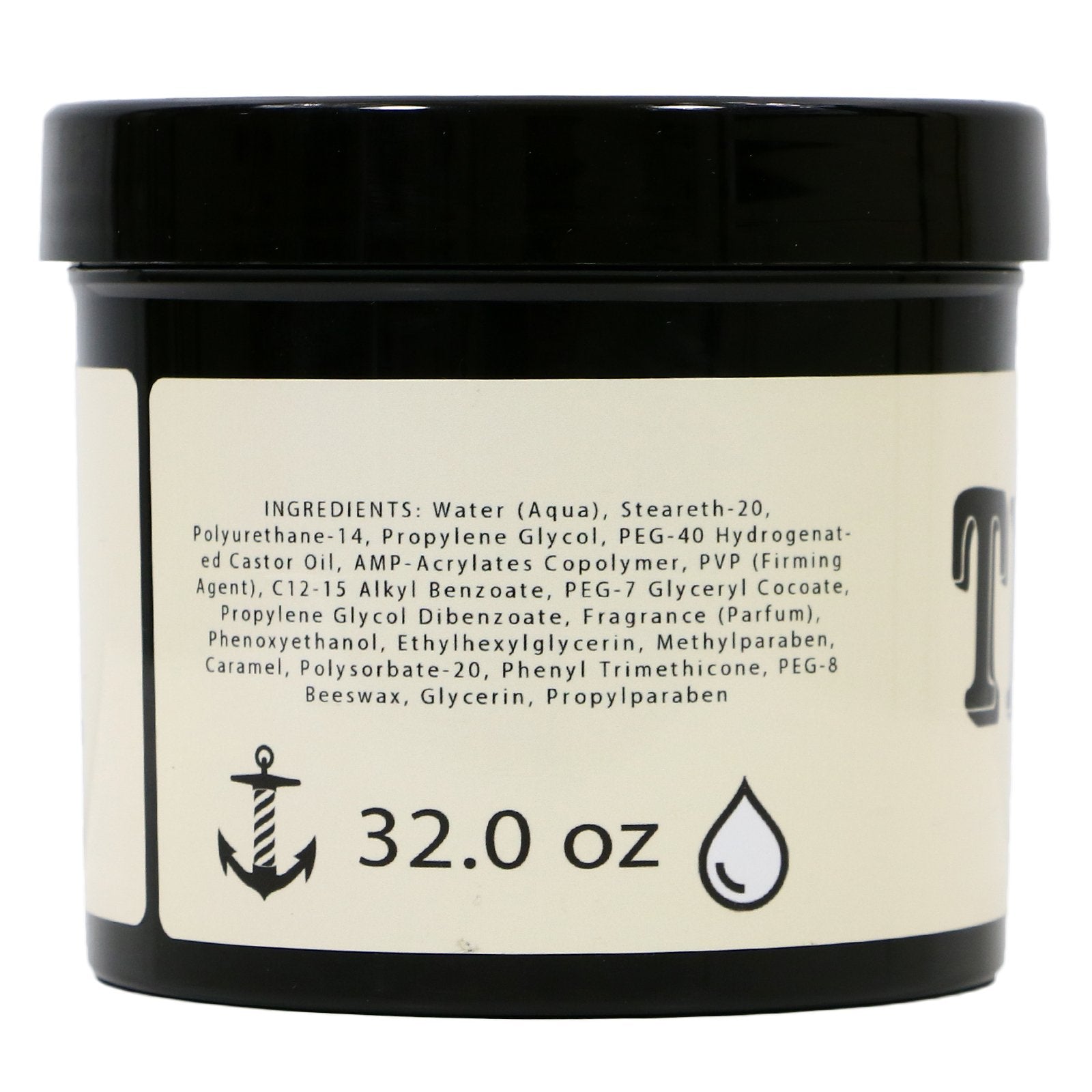 TipTop pomade 32 oz jar highlights easy washout and versatile styling.