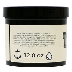 TipTop pomade 32 oz jar highlights easy washout and versatile styling.