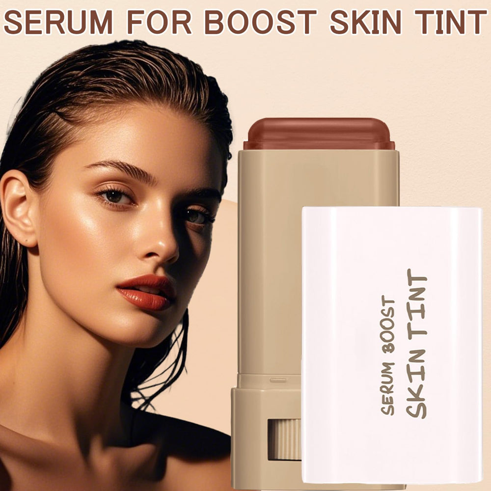 TIRDET tinted moisturizer stick natural finish on complexion