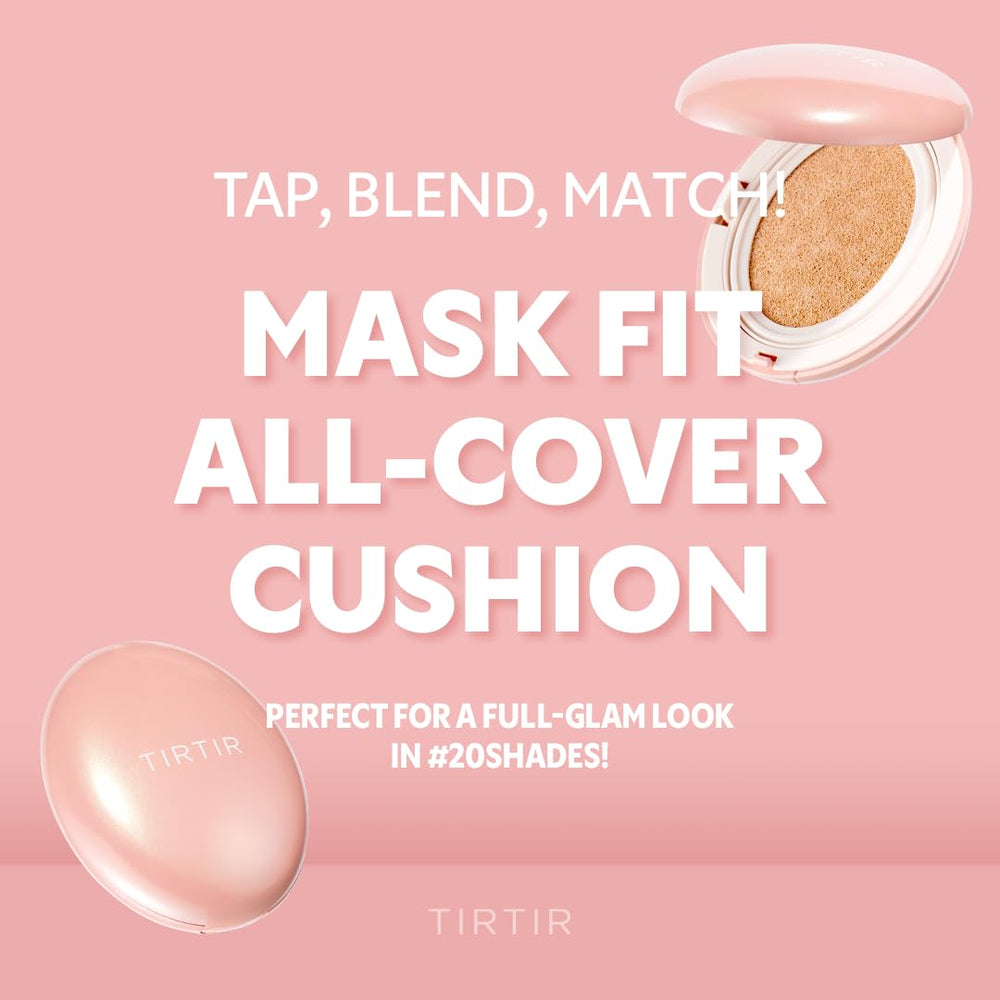 TIRTIR All Cover Pink Cushion egg-puff applicator for easy blending.