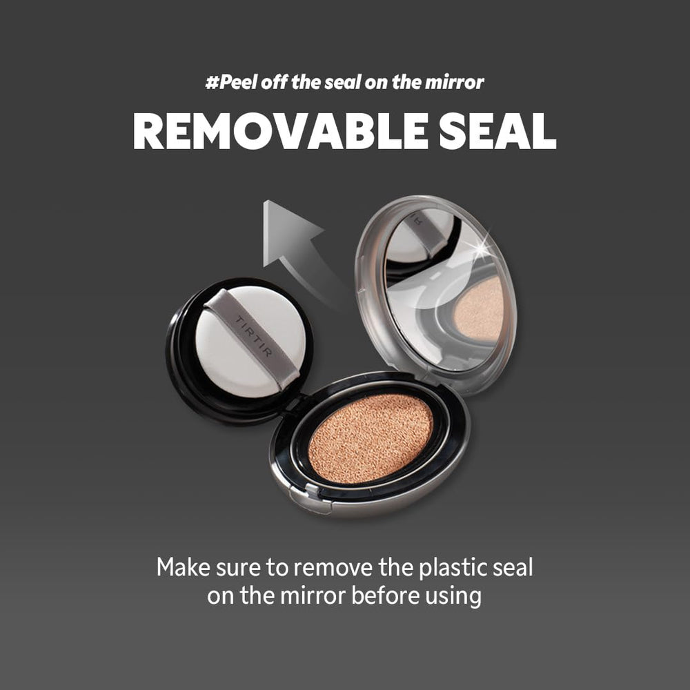 Cheek swath with TIRTIR Aura Glow Cushion showing hydrated glow.