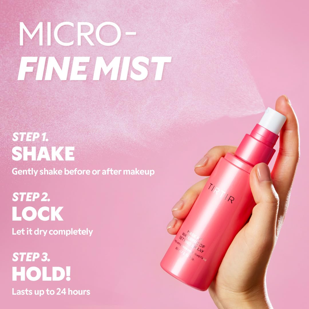 TIRTIR ethanol-free formula suits sensitive skin with gentle mist.