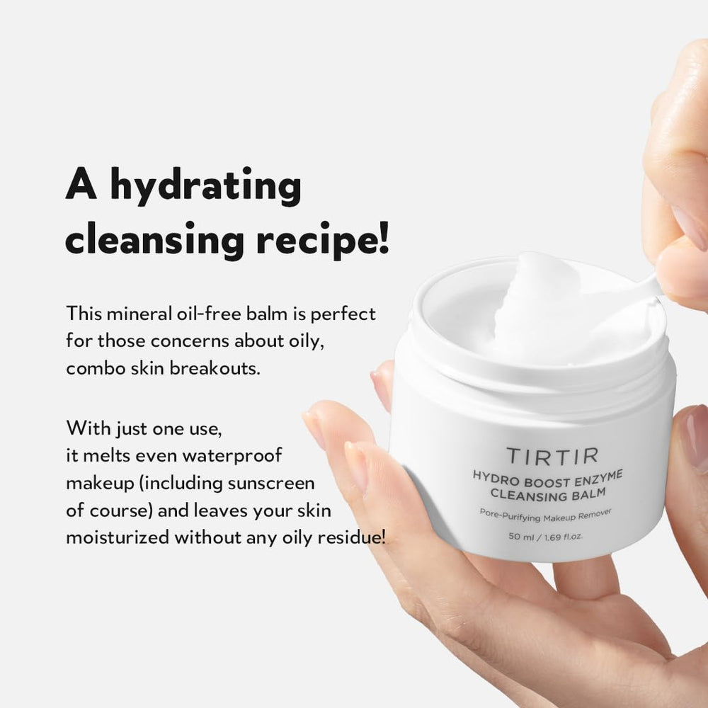 After rinse of TIRTIR Balm, skin looks hydrated and refreshed.