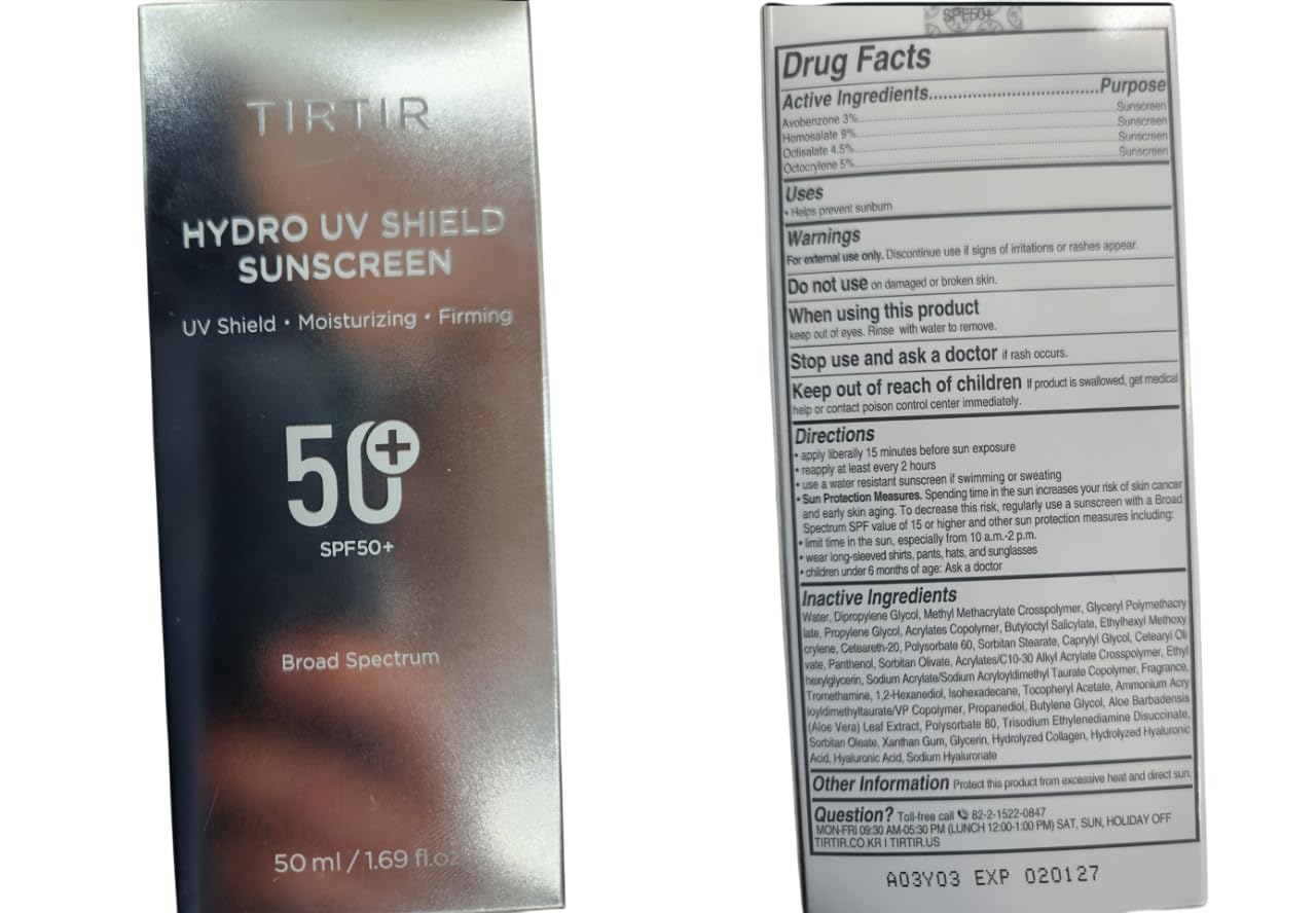 TIRTIR Hydro UV Shield suitable for all skin types in use.