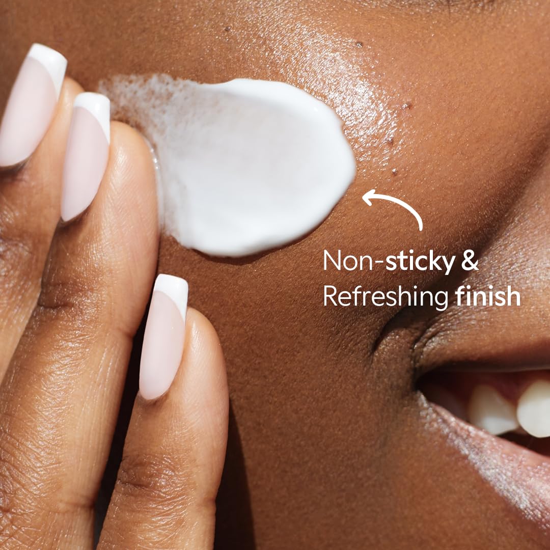 TIRTIR Hydro UV Shield semi-matte finish on skin after application.