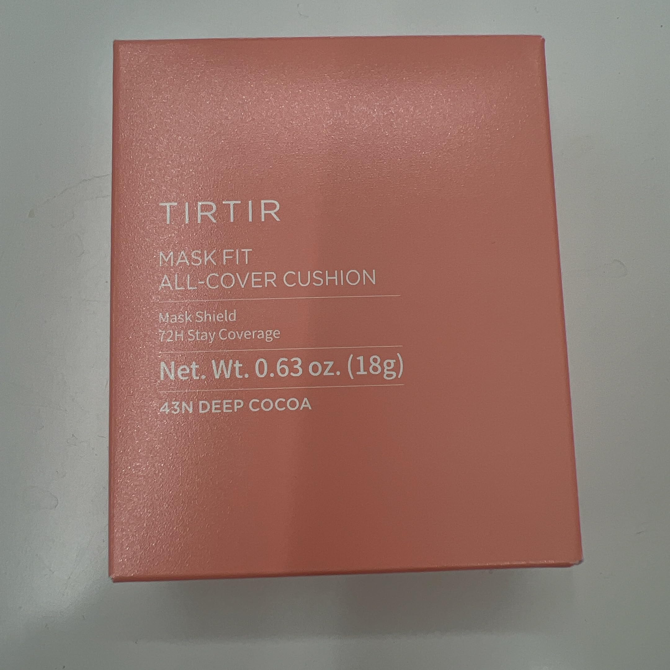 TIRTIR Mask Fit All Cover Pink Cushion closeup reveals refined texture and coverage.