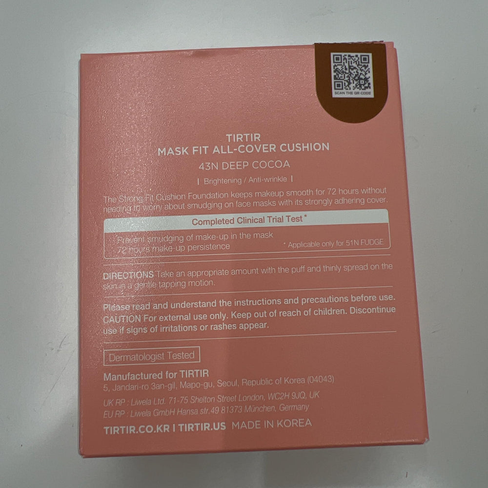 TIRTIR Mask Fit All Cover Pink Cushion long-wear visual for busy days.