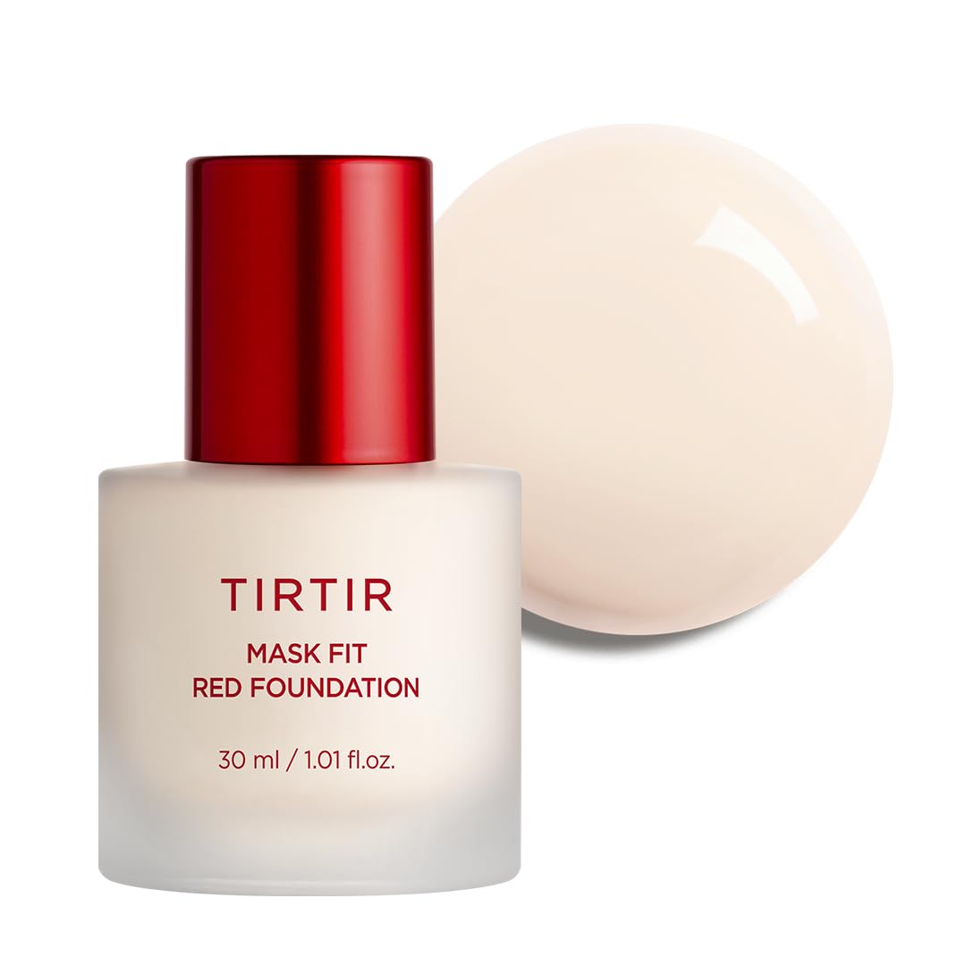 TIRTIR Mask Fit Red Foundation bottle front demonstrates long-lasting coverage.