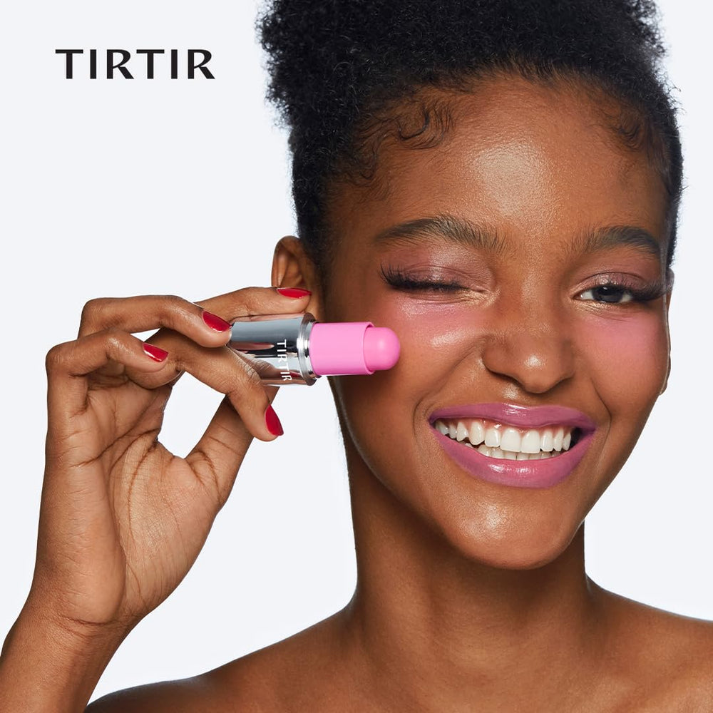 TIRTIR Mood Glider Lip & Blush Stick blends smoothly on cheeks for a glow