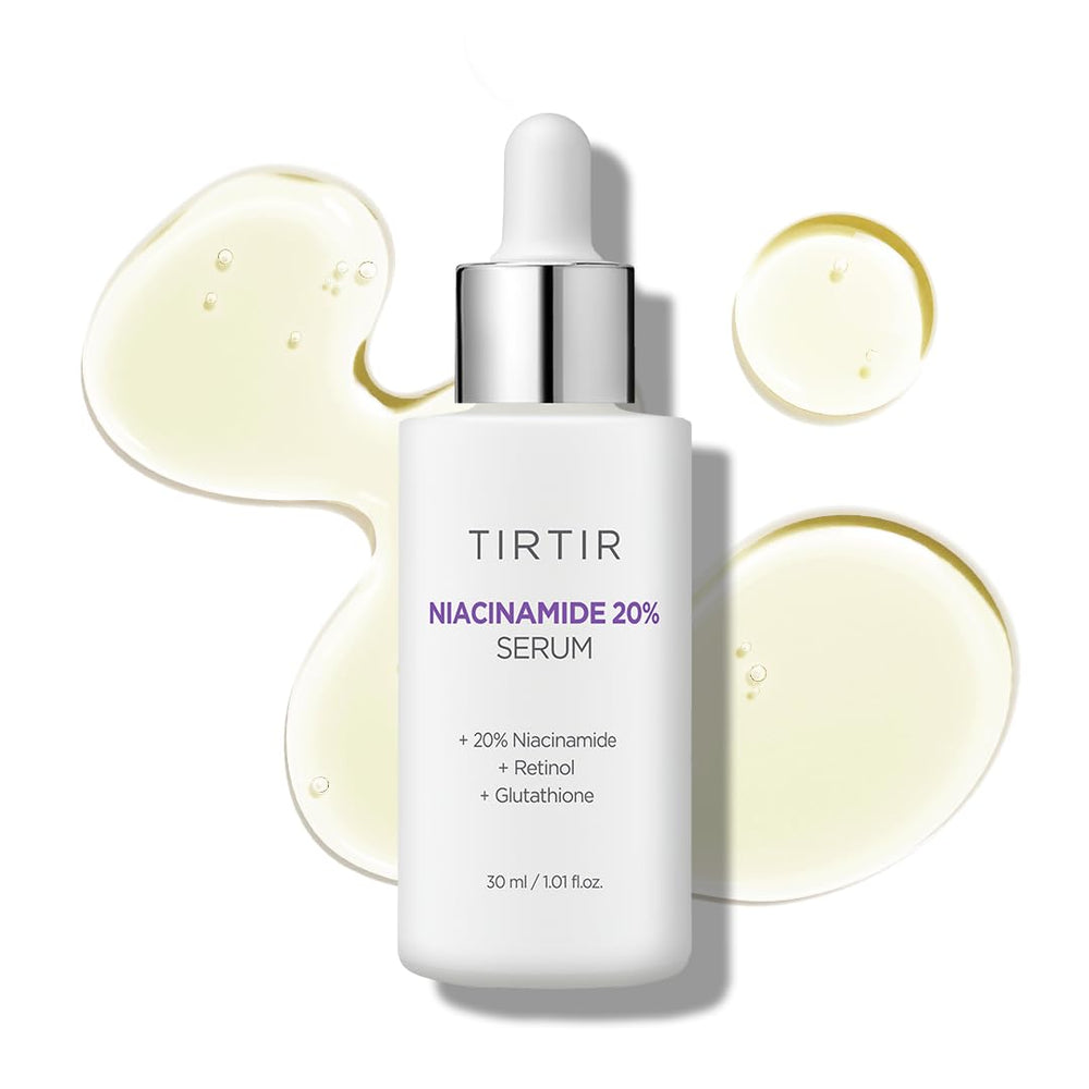 TIRTIR Niacinamide 20% Serum bottle front, showcasing premium formula for even skin tone