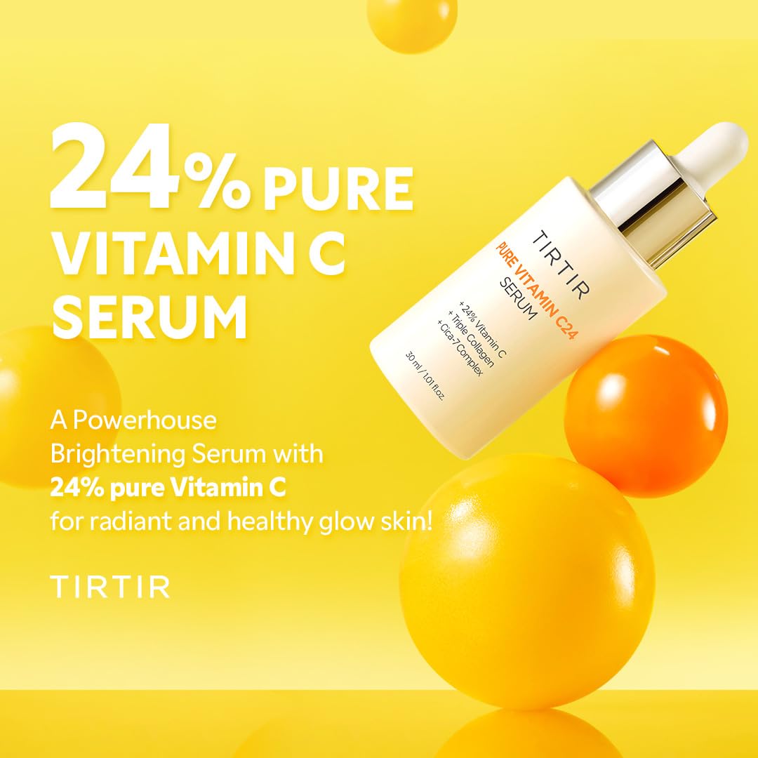 TIRTIR Pure Vitamin C 24% serum dropper ready for precise application.