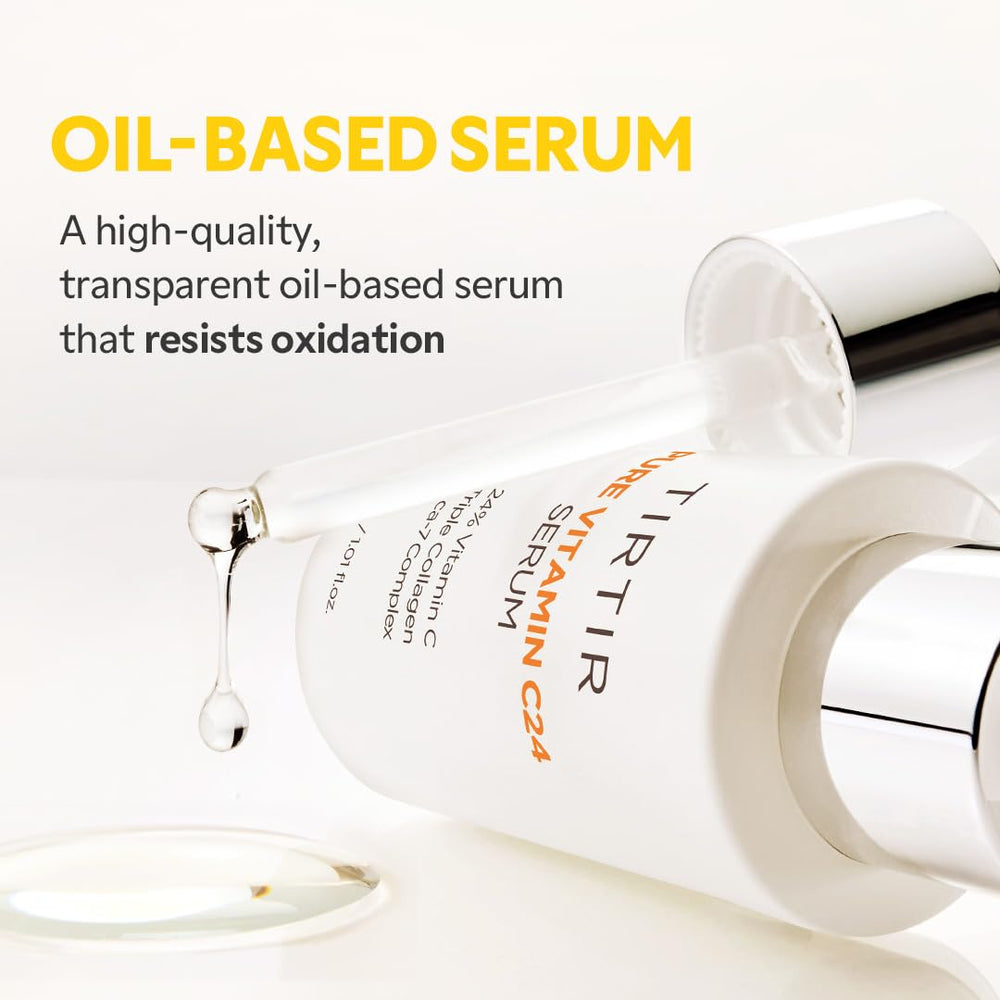 TIRTIR Pure Vitamin C 24% serum label is removable for recycling.