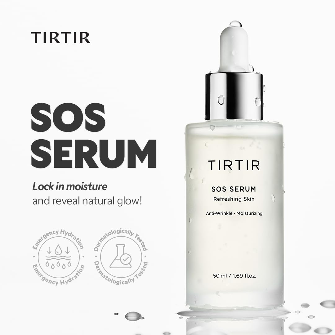 TIRTIR SOS Serum dropper dispersing fragrance-free formula with comfort.