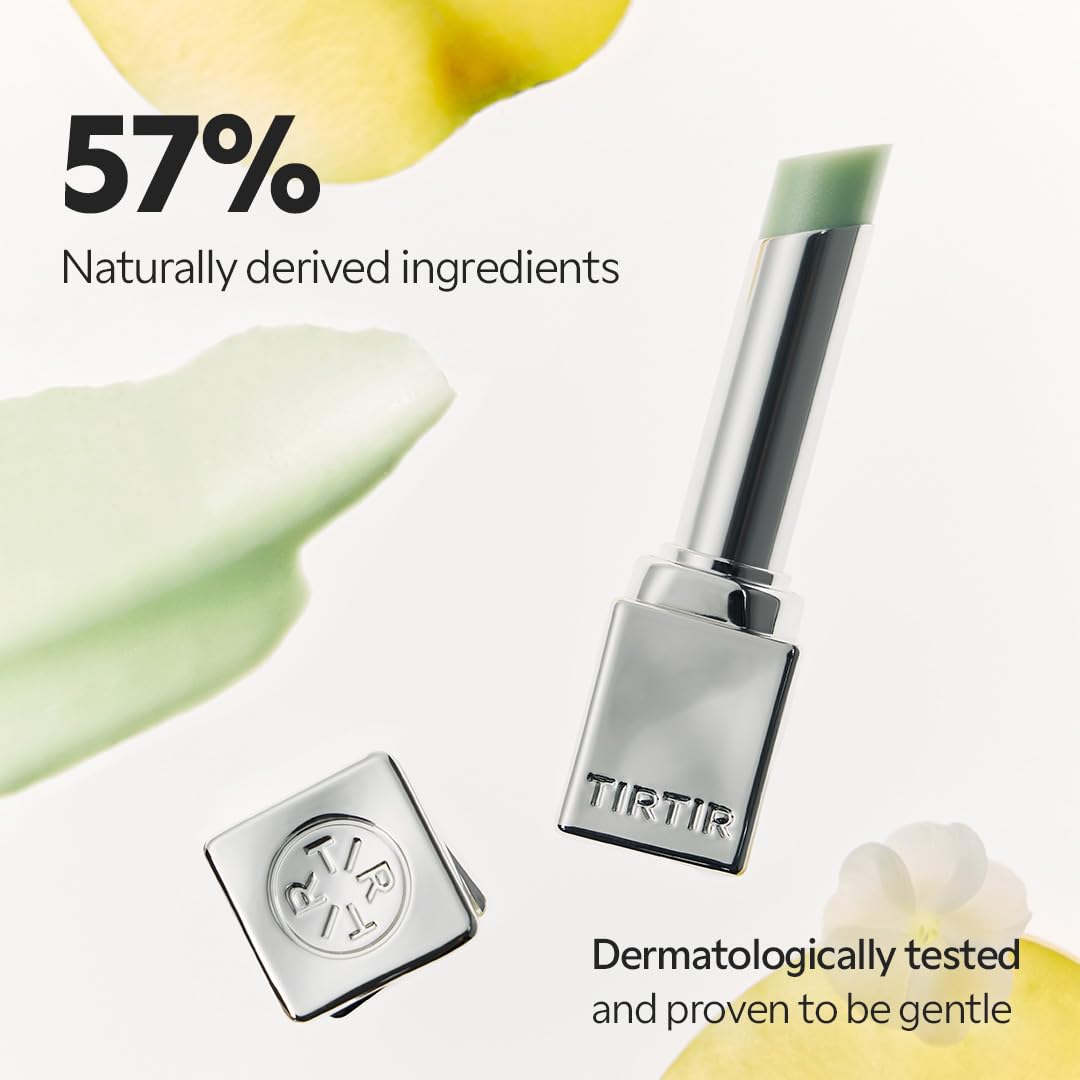 TIRTIR Water Mellow Lip Balm Mauve Berry applied on lips for a healthy glow.