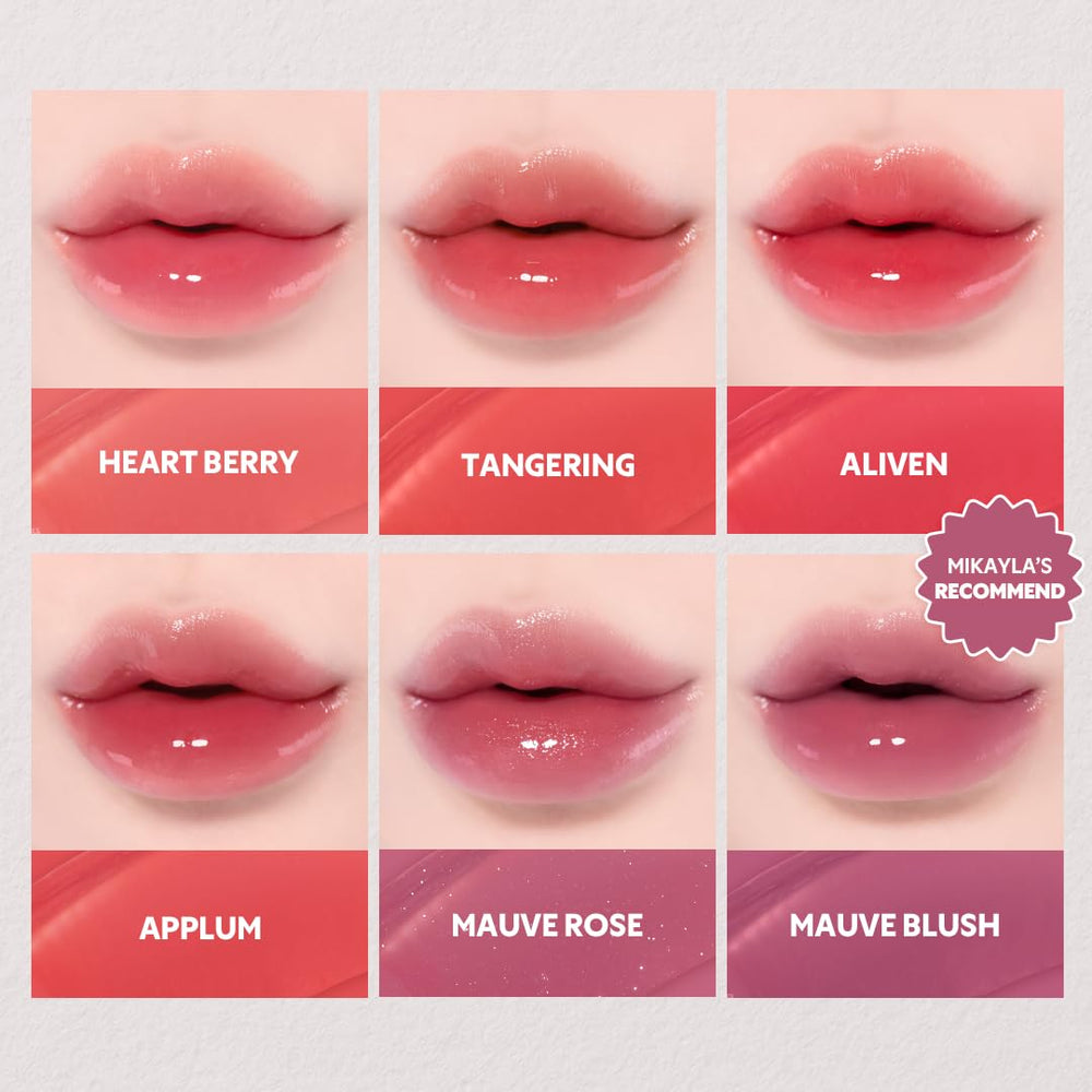 TIRTIR Waterism Honey Nut lip gloss close-up with glossy finish