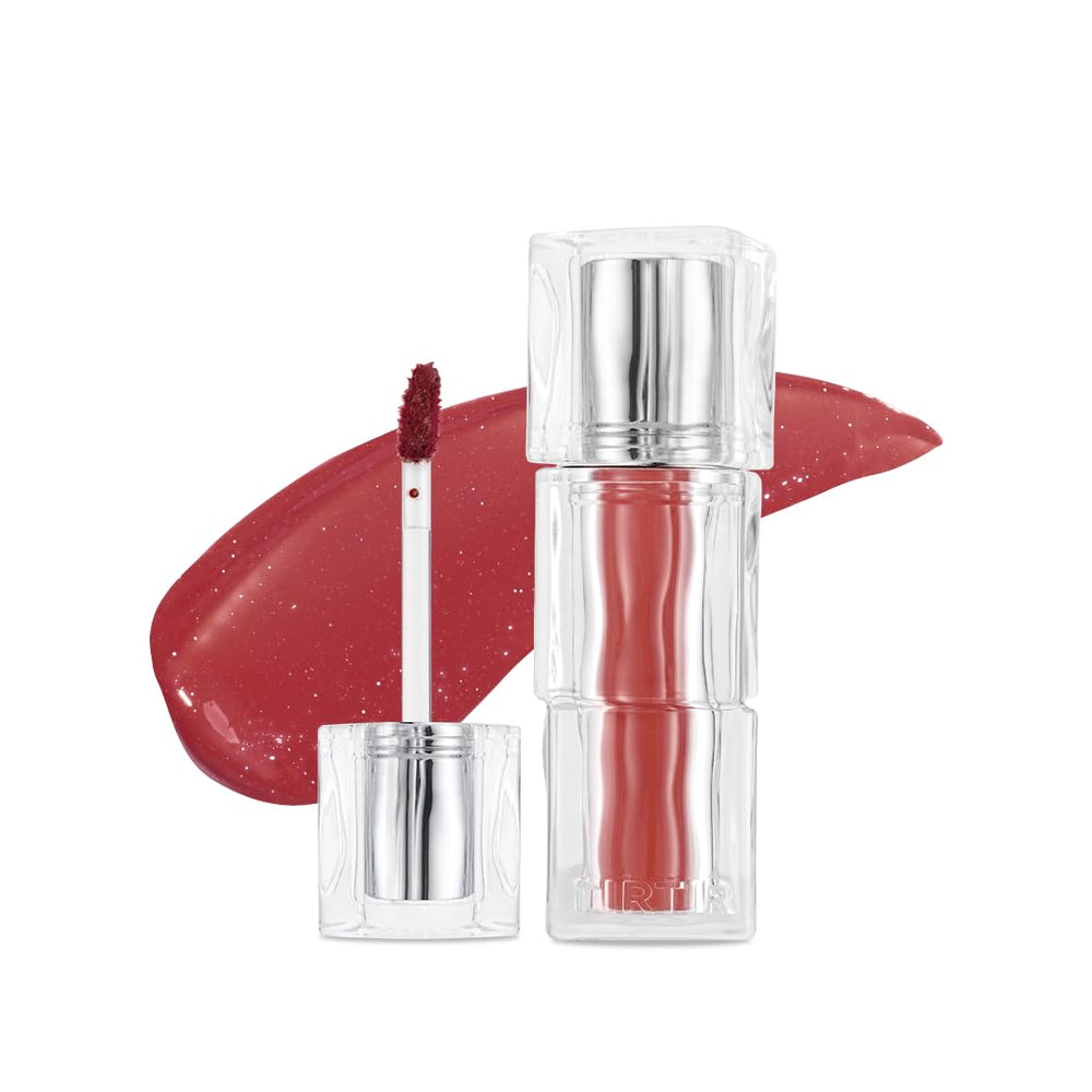 TIRTIR Waterism Summer Pumpkin lip gloss swatch for hydrated natural lips