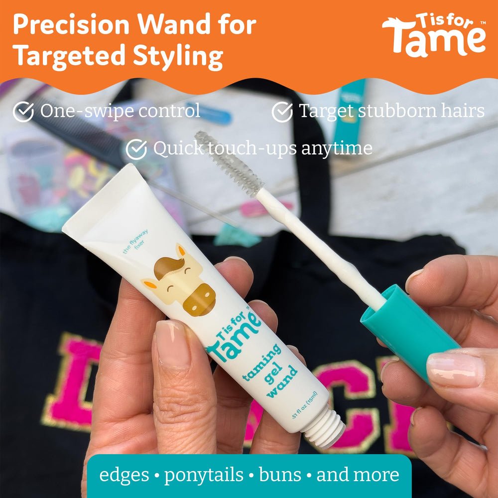 T is for Tame baby-hair smoothing for delicate scalps and kids.