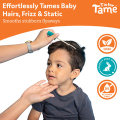 T is for Tame single-swipe flyaway control for quick smoothing.