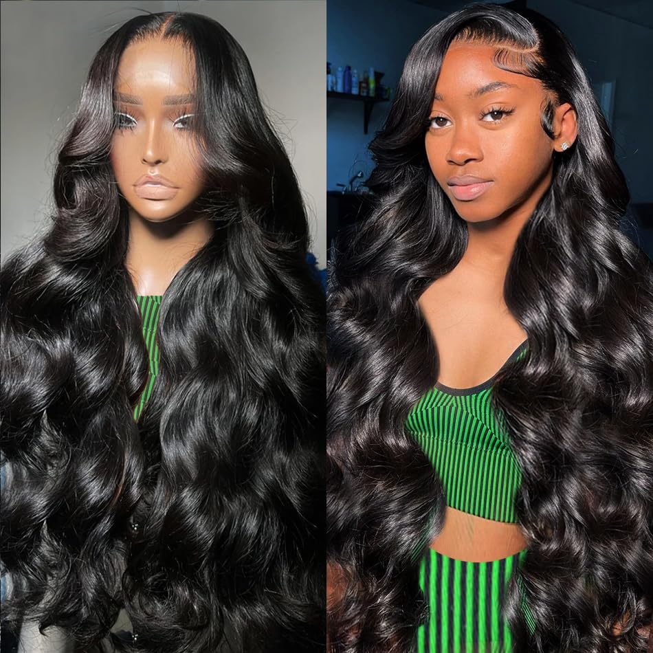Tiwugi 30 inch body wave lace front wig close-up shows natural hairline for seamless wear